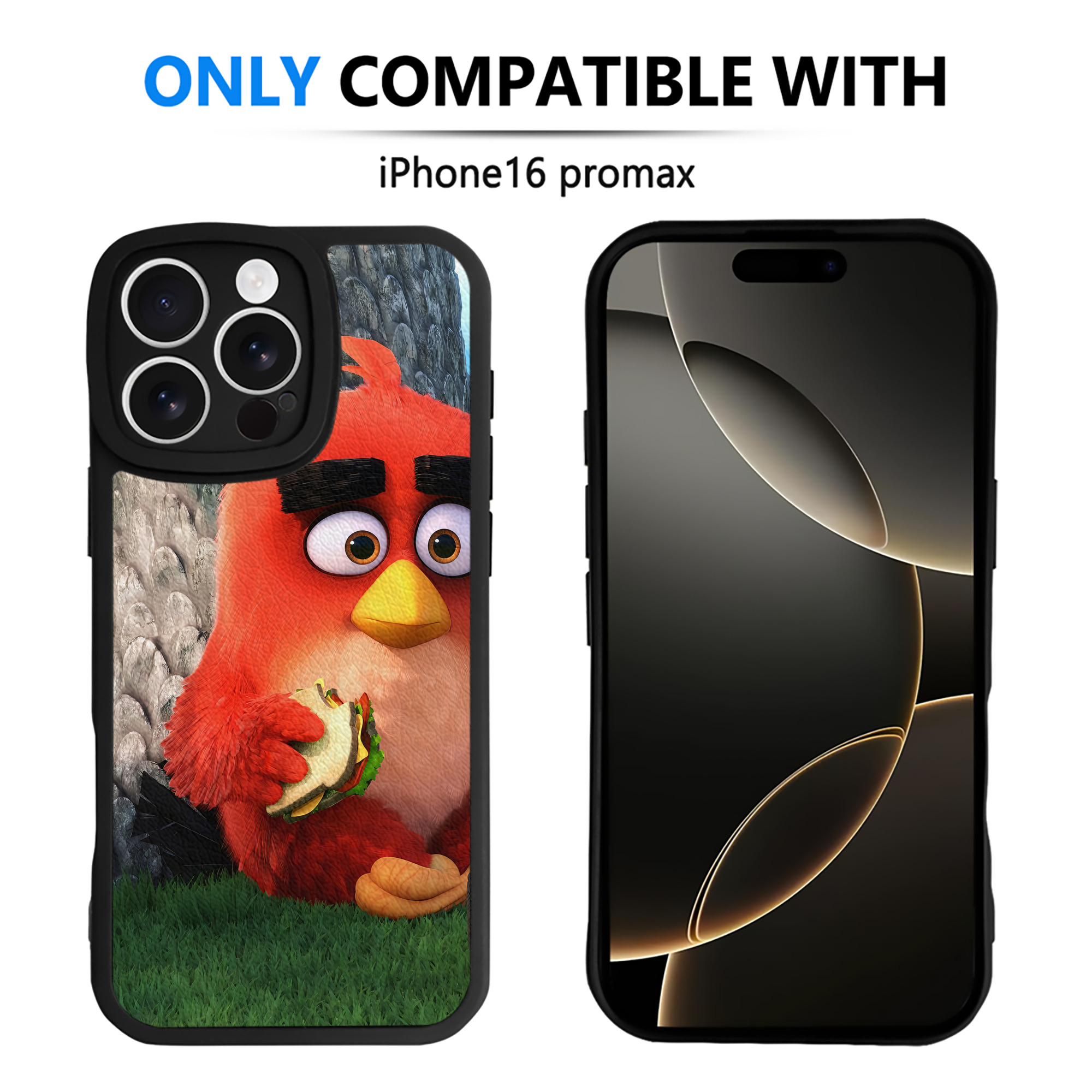 （画像用） Angry Birds アングリーバード 【iPhone 16シリーズ対応】シリコンスマホケース（レザー調） 材質：シリコン